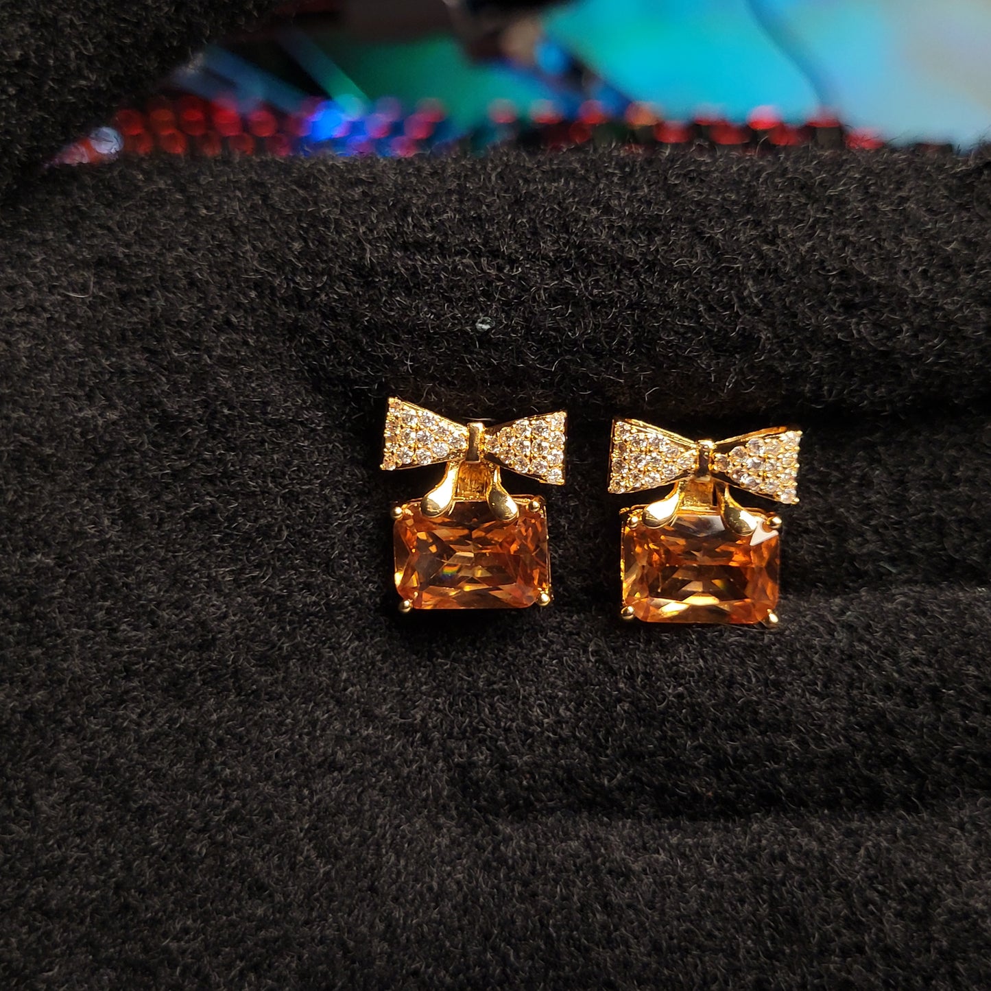 Exquisite Bow Charm Earrings – Timeless Elegance in Every Shade