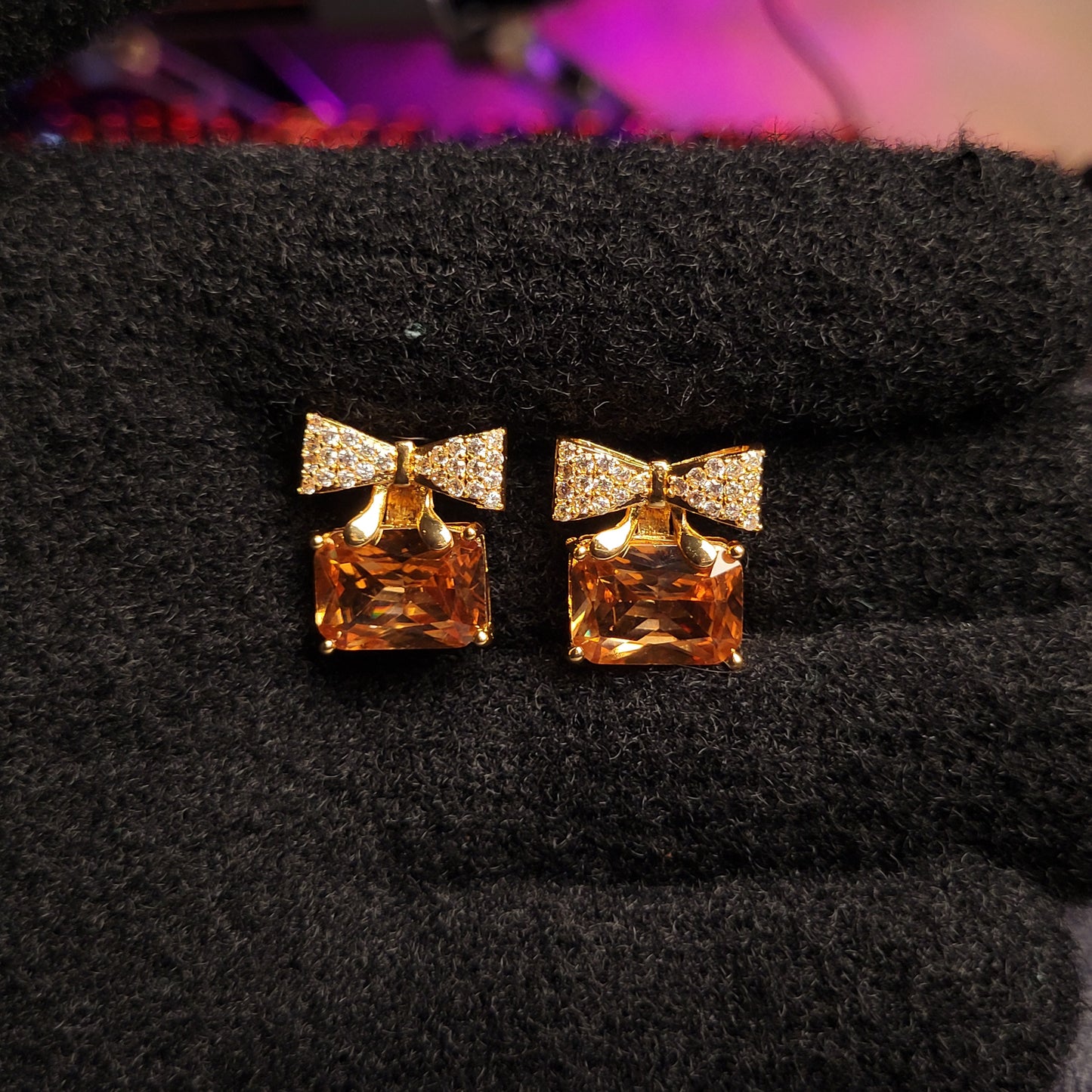 Exquisite Bow Charm Earrings – Timeless Elegance in Every Shade