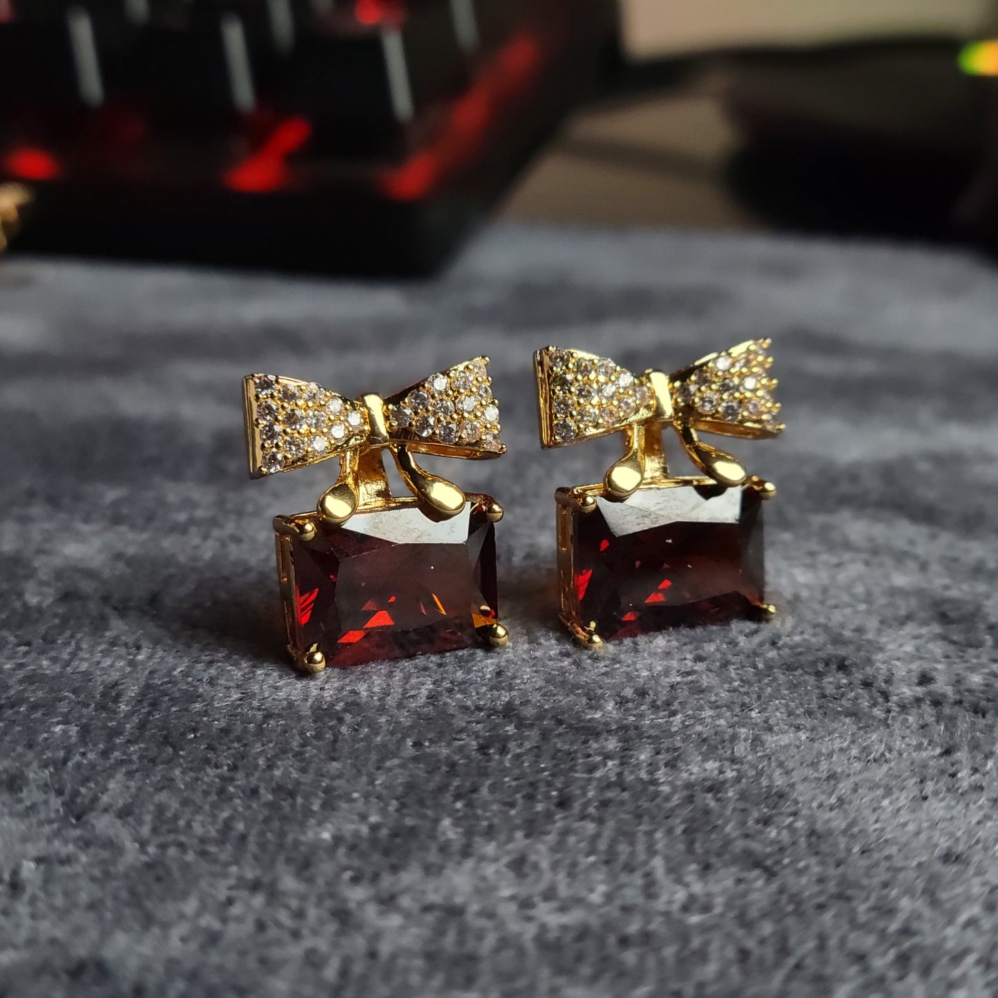 Exquisite Bow Charm Earrings – Timeless Elegance in Every Shade