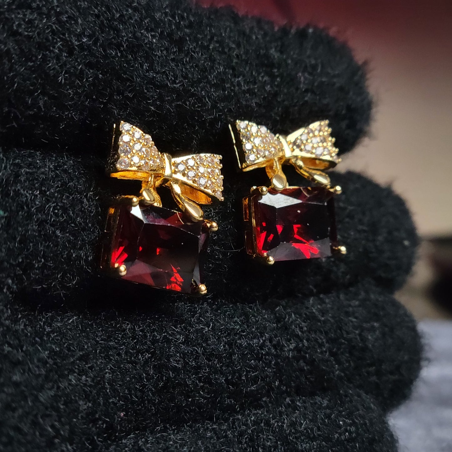 Exquisite Bow Charm Earrings – Timeless Elegance in Every Shade